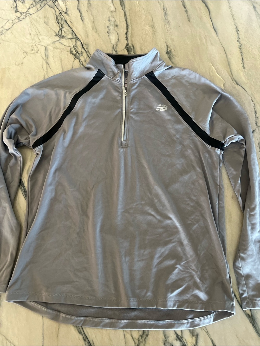 New Balance Men's Gray Long-Sleeve with Half-Zip